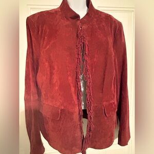 Pamela McCoy leather fringe jacket